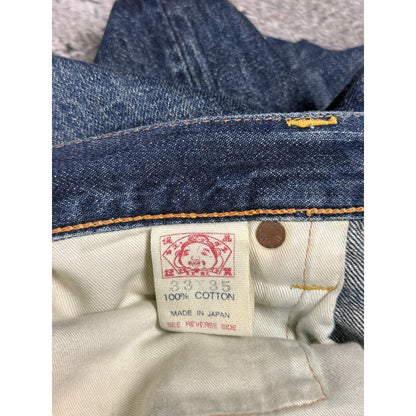 Evisu jeans white daicock big logo blue selvedge denim