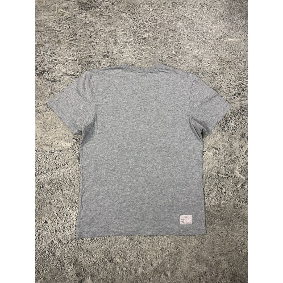 Evisu T-shirt big logo buddah gray purple Y2K