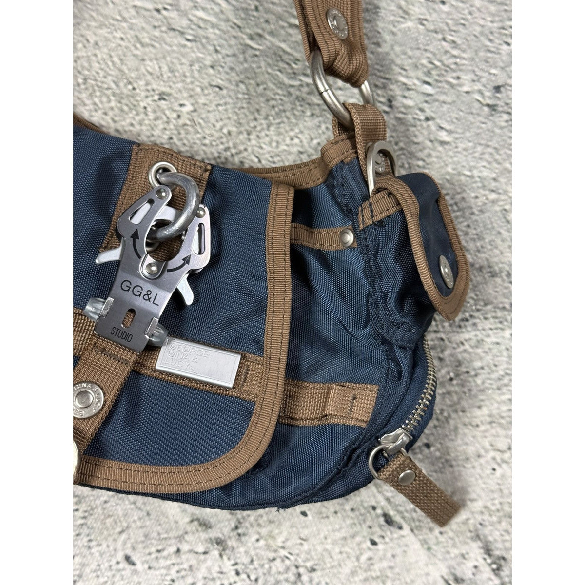 George Gina & Lucy mini bag navy brown Y2K GGL sweetly sweety