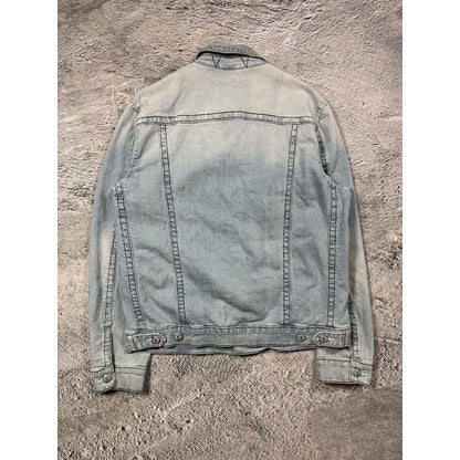 Rock Revival denim jacket blue white stitching vintage