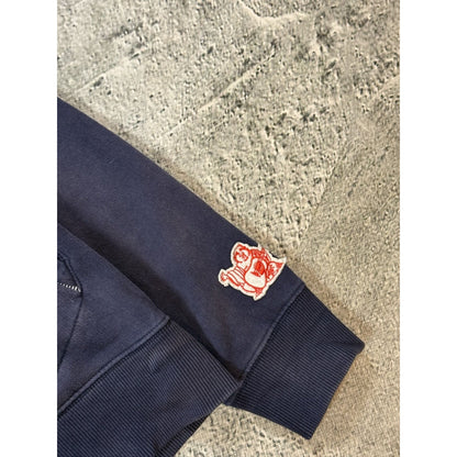 True Religion zip hoodie vintage navy contrast stitching Y2K
