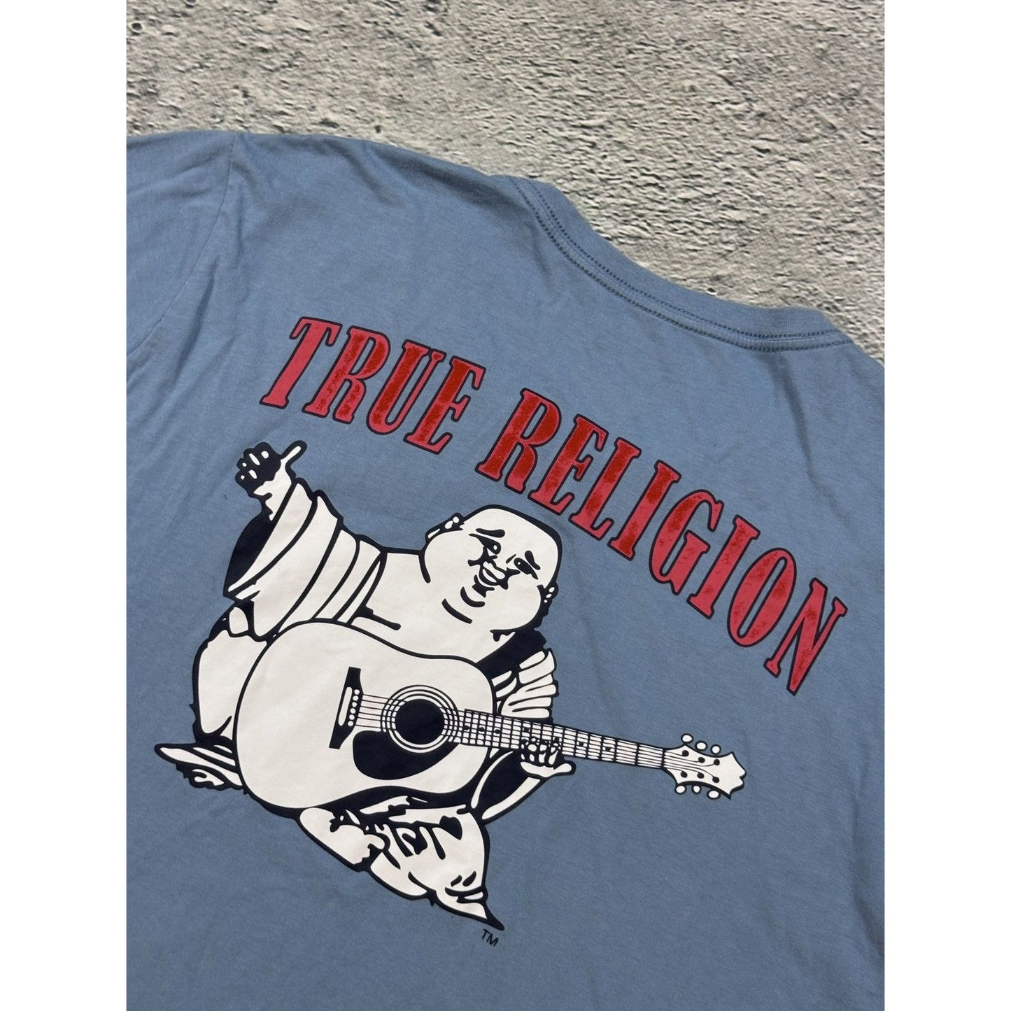 True Religion blue T-shirt logo California