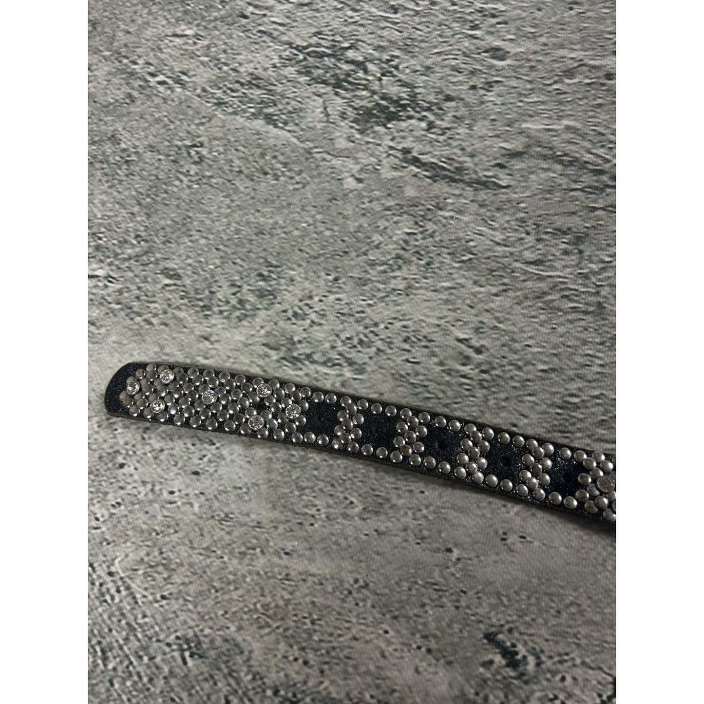 True Religion studded belt leather black Y2K