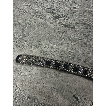 True Religion studded belt leather black Y2K