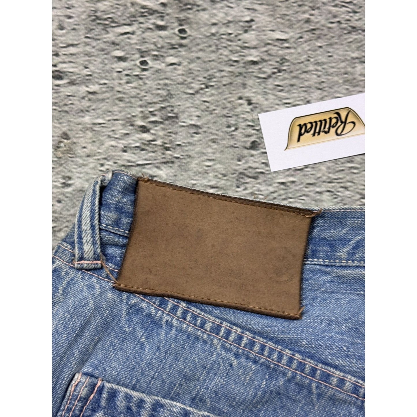 Evisu Yamane jorts light blue Y2K shorts denim white gull