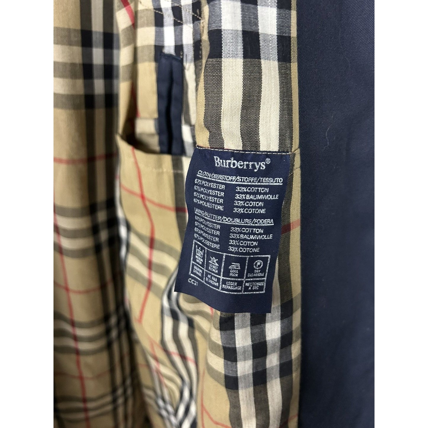 Burberrys coat navy vintage nova check Burberry