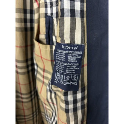 Burberrys coat navy vintage nova check Burberry