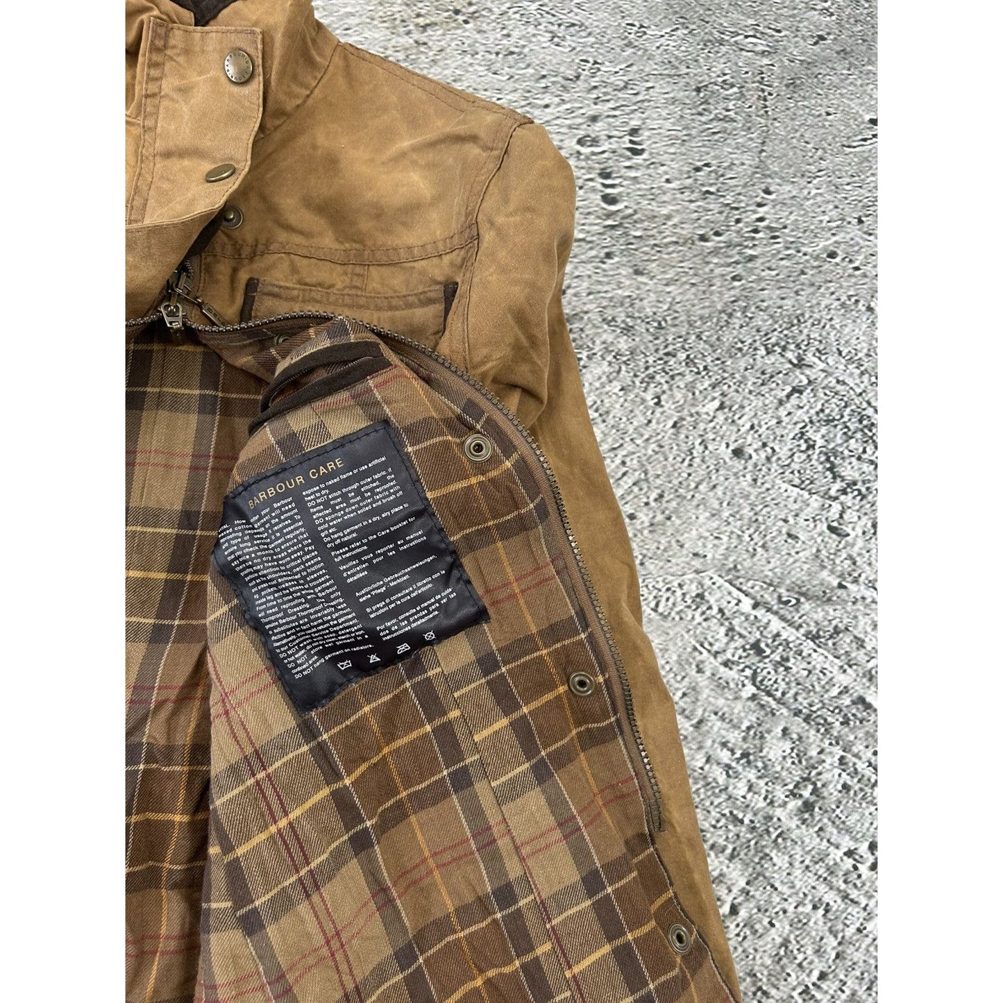 Barbour jacket brown tartan