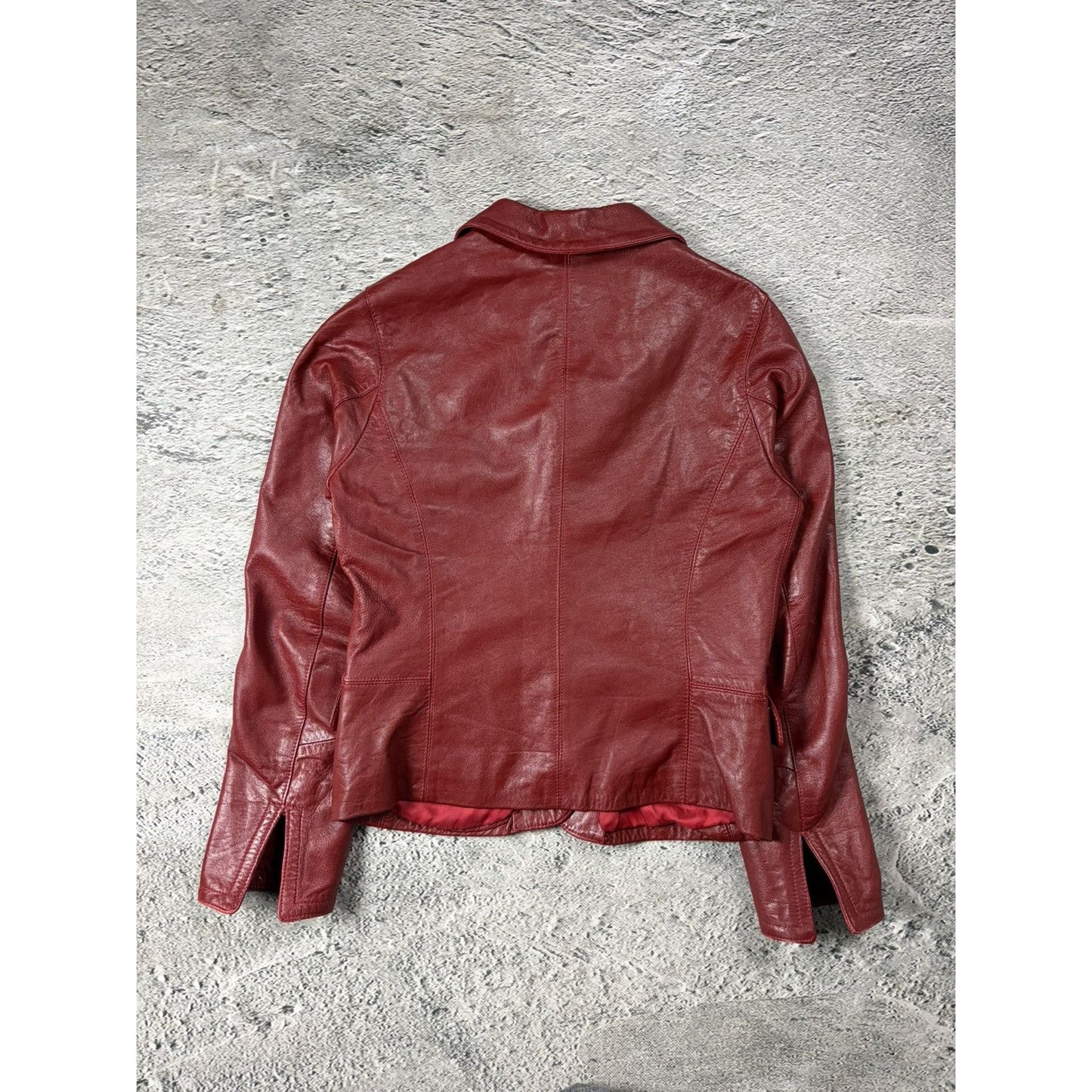 Red Rock Star Leather blazer Jacket vintage Y2K
