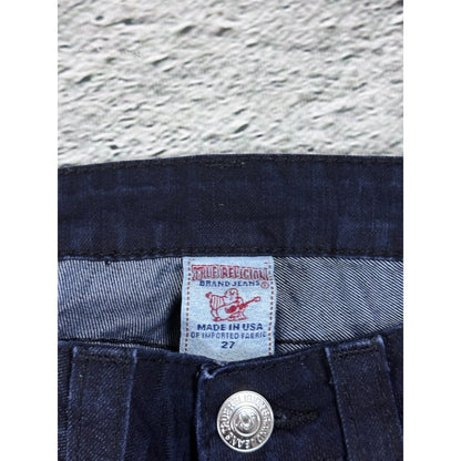 True Religion blue jeans flared bootcut dark glitter shiny