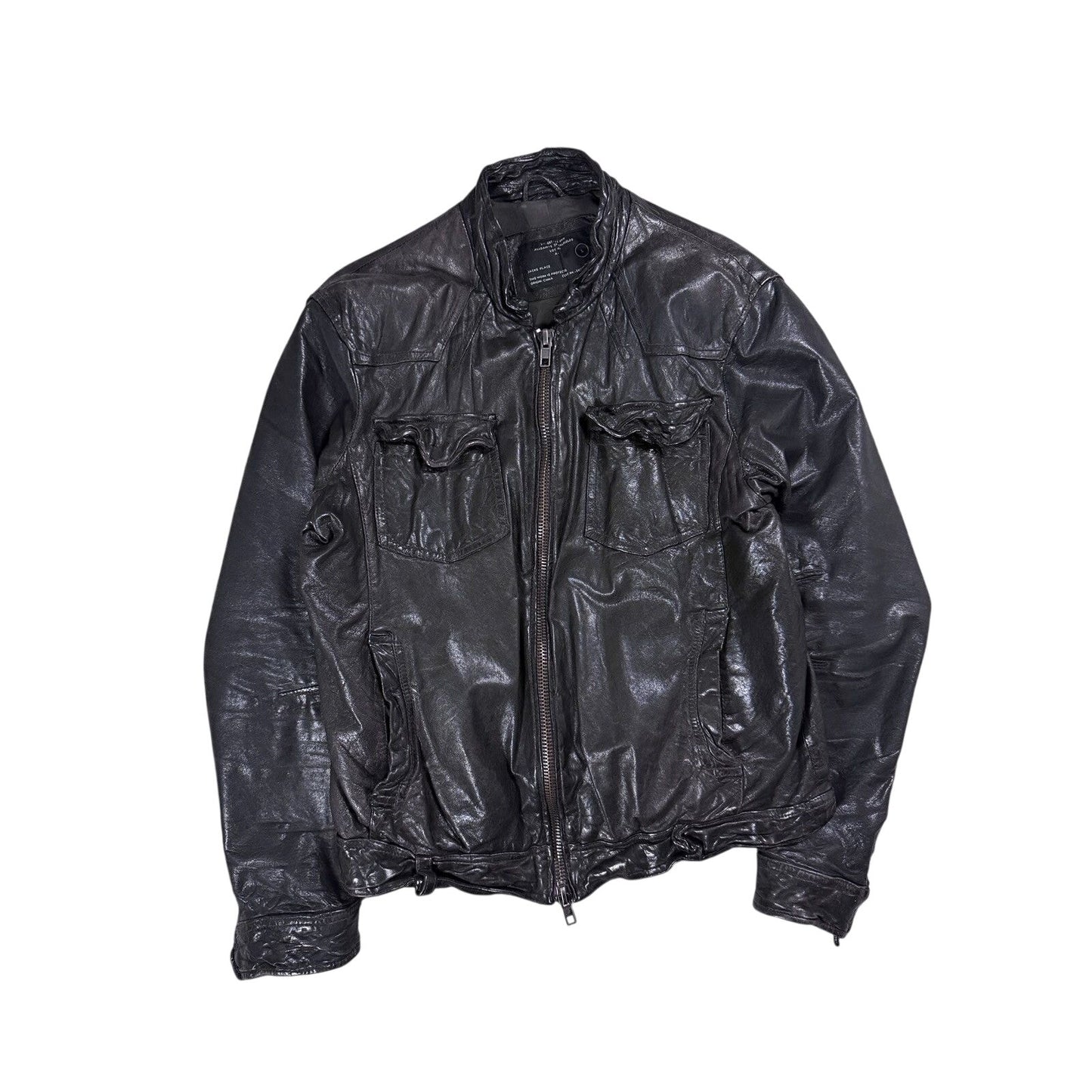 Allsaints Vintage Leather Jacket Avant Garde black