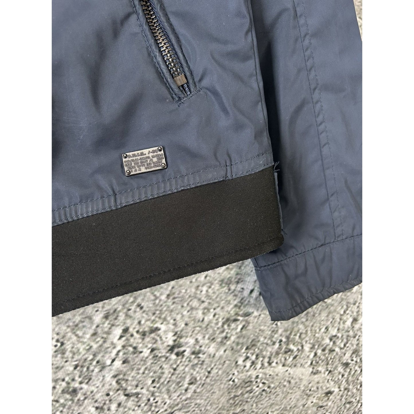 Diesel nylon jacket navy blue bomber vintage Y2K