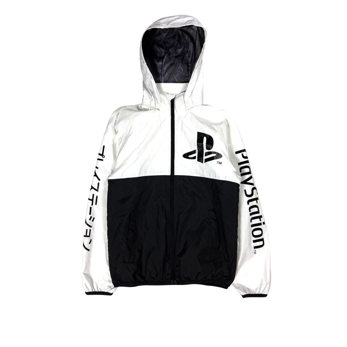 PlayStation x H&M windbreaker jacket black white