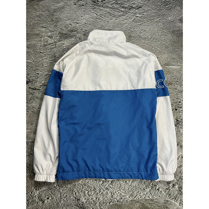 Lacoste track jacket white blue vintage nylon drill Y2K