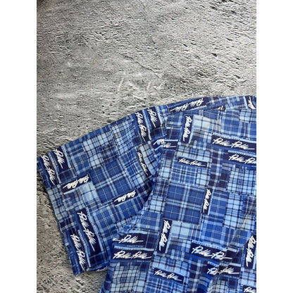 Pelle Pelle shirt vintagr full print button up blue