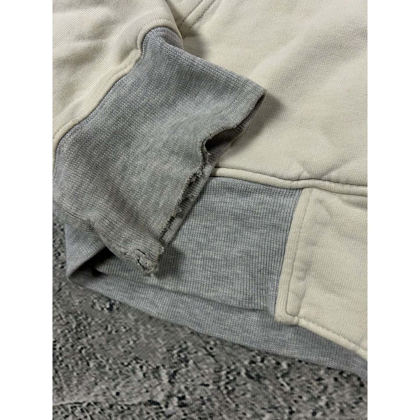 Evisu zip hoodie white grey blue vintage big logo Y2K