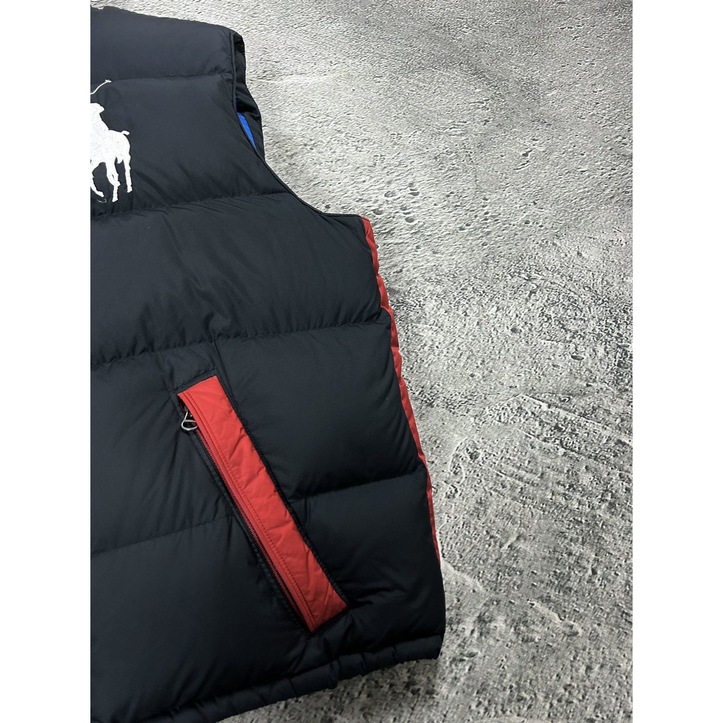 Chief Keef Polo Ralph Lauren vintage puffer vest black USA