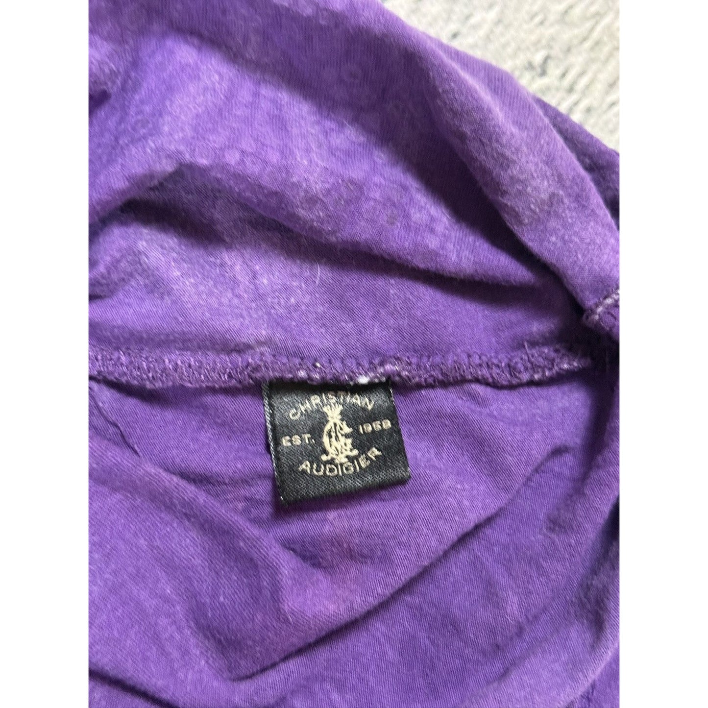 Ed Hardy Christian Audigier vintage purple Tshirt Rhinestone