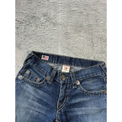 True Religion vintage jeans navy blue thick stitching Y2K