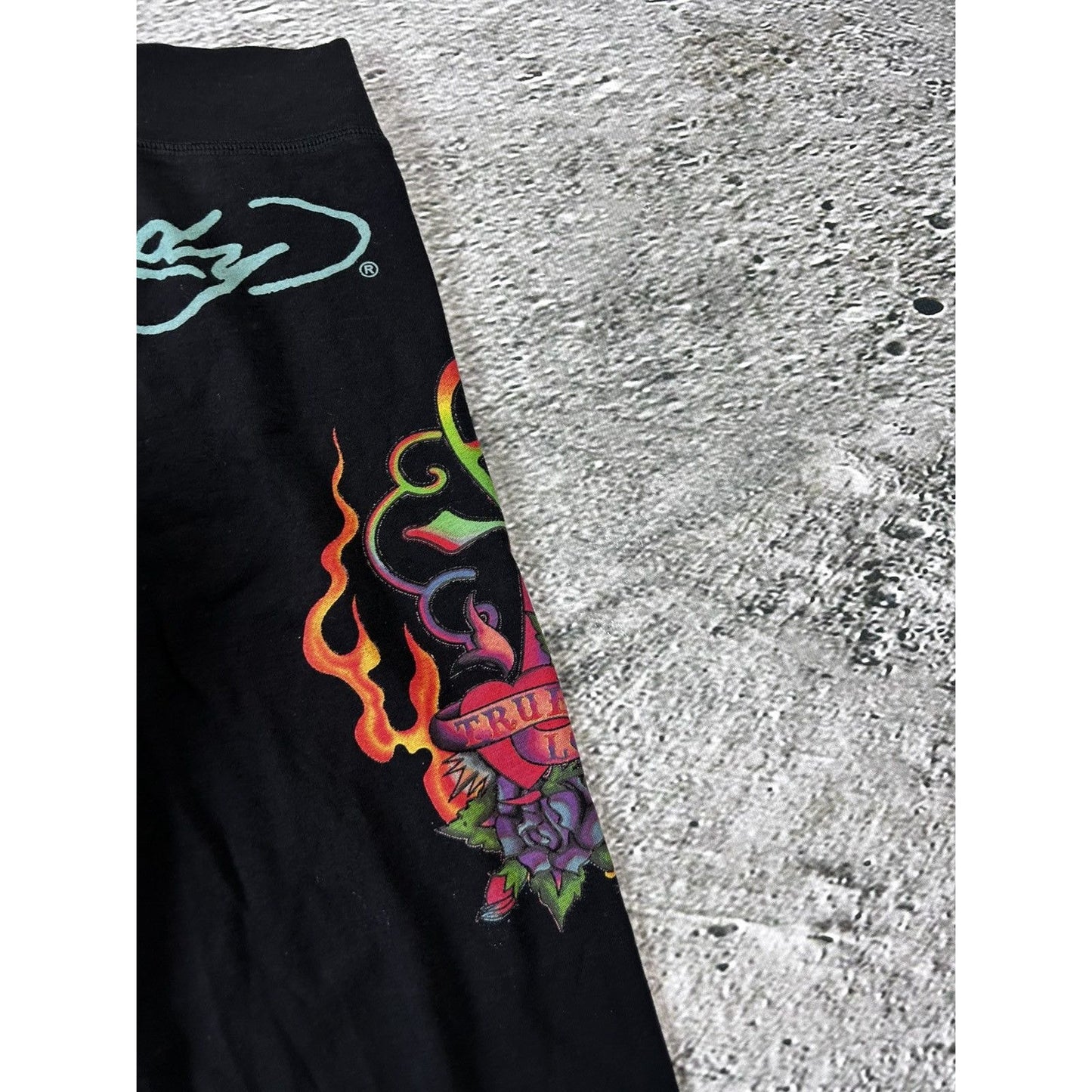 Ed Hardy Christian Audigier leggins Y2K big logo