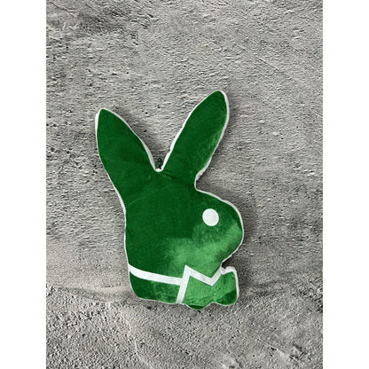 Playboy vintage pillow rabbit head green