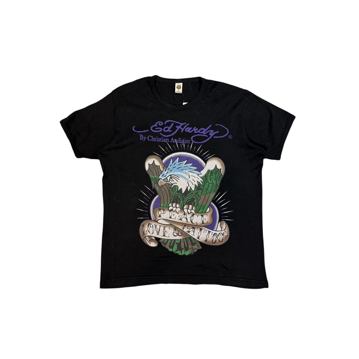 Ed Hardy By Christian Audigier vintage Black t-shirt Eagle