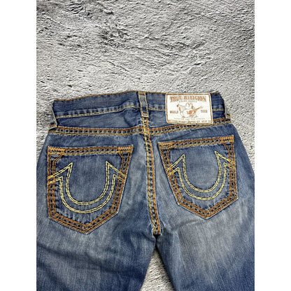 True Religion navy jeans thick stitching Bobby super QT