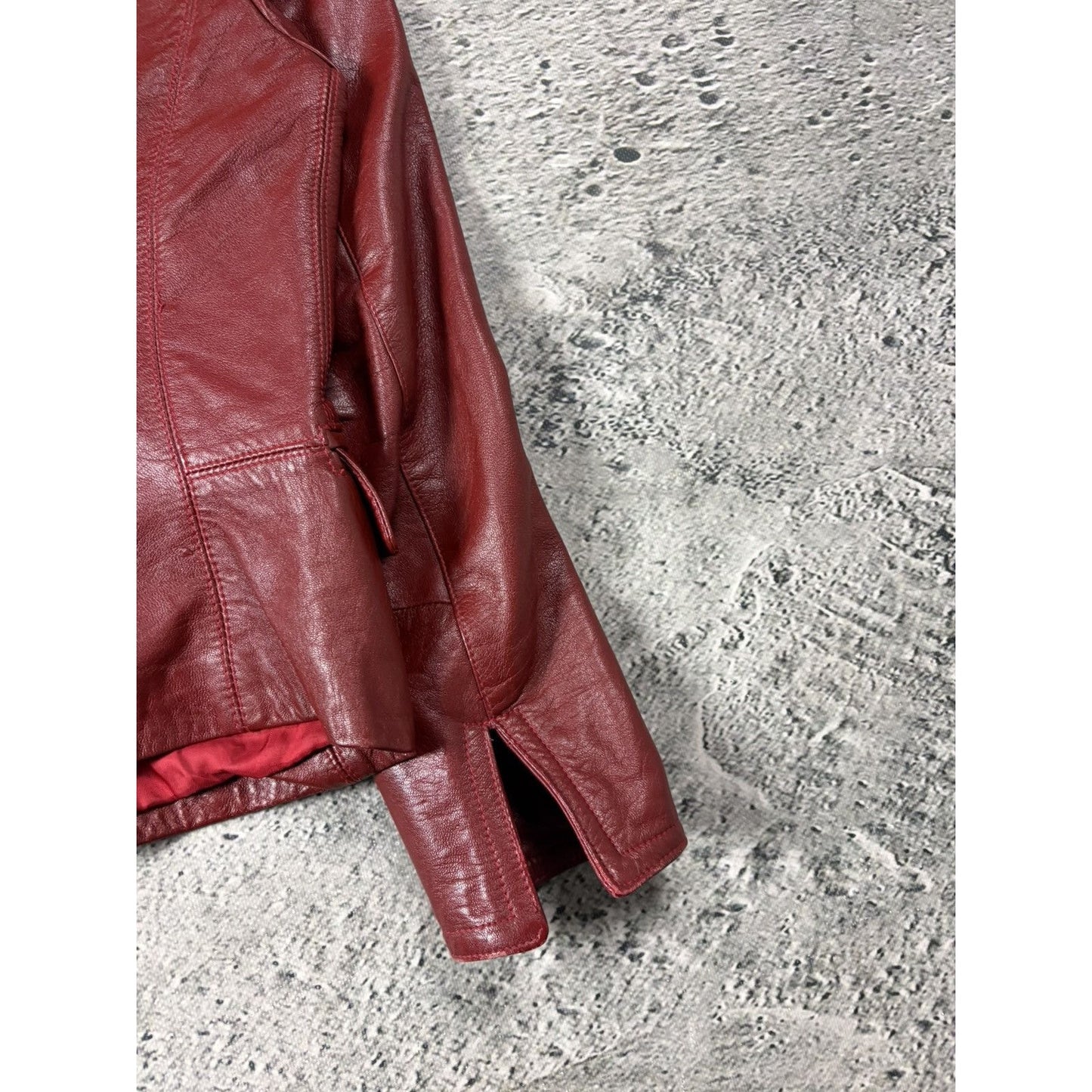 Red Rock Star Leather blazer Jacket vintage Y2K