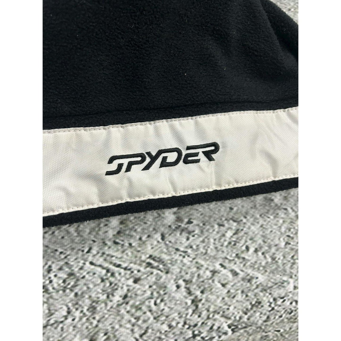 Spyder beanie vintage big logo black white Y2K
