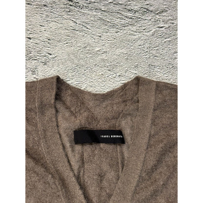 Isabel Benenato cardigan mohair brown button up sweater AW18