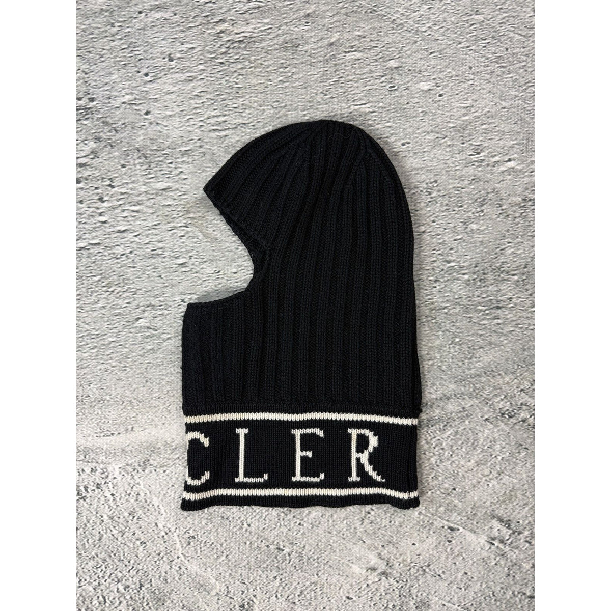 Moncler ski mask balaclava knit black drill