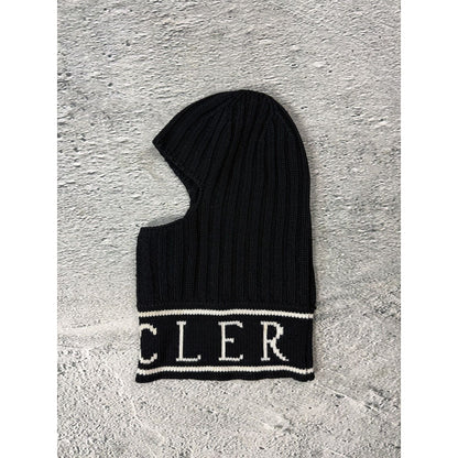 Moncler ski mask balaclava knit black drill