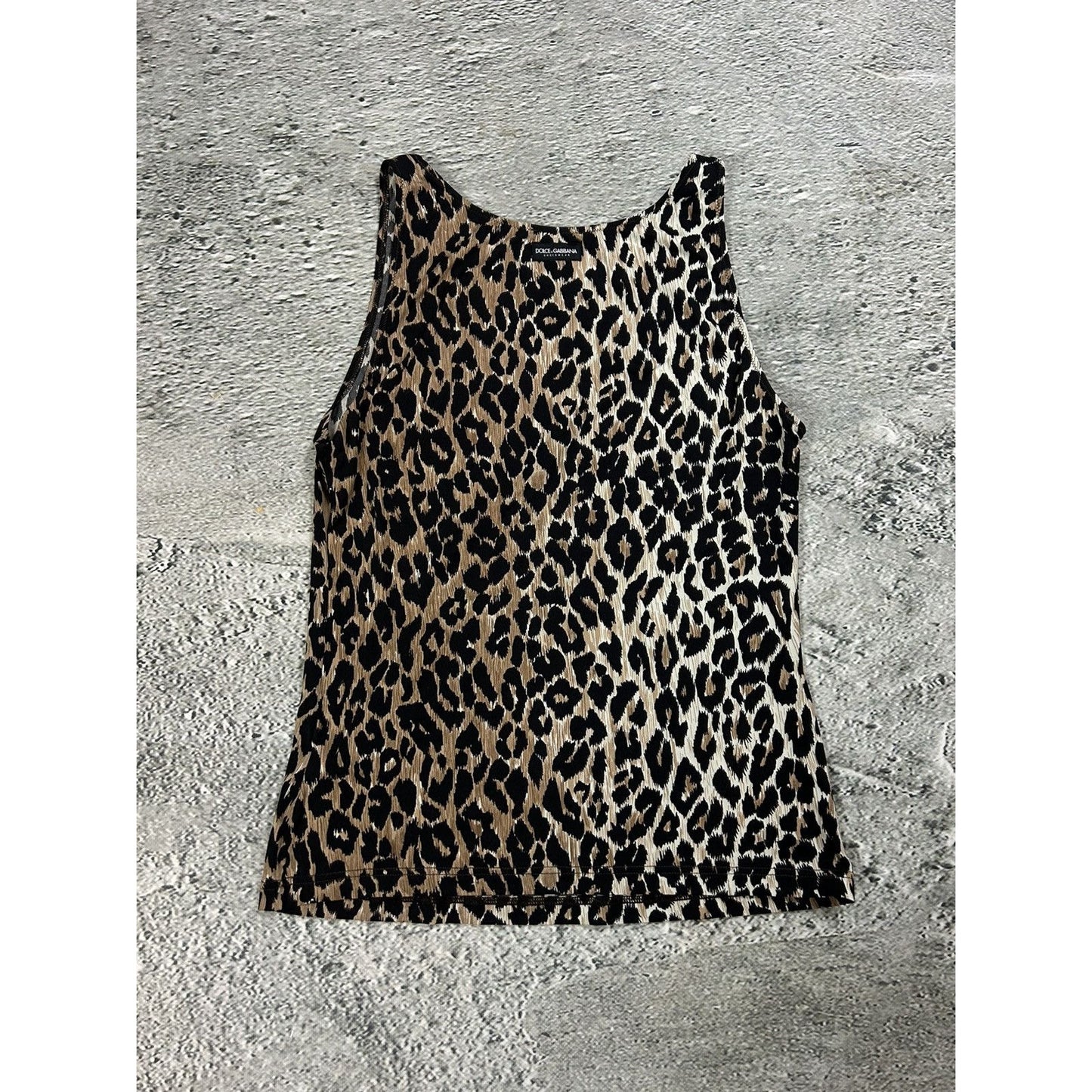 Dolce & Gabbana Cheetah Printed tank top sleeveless DG Y2K