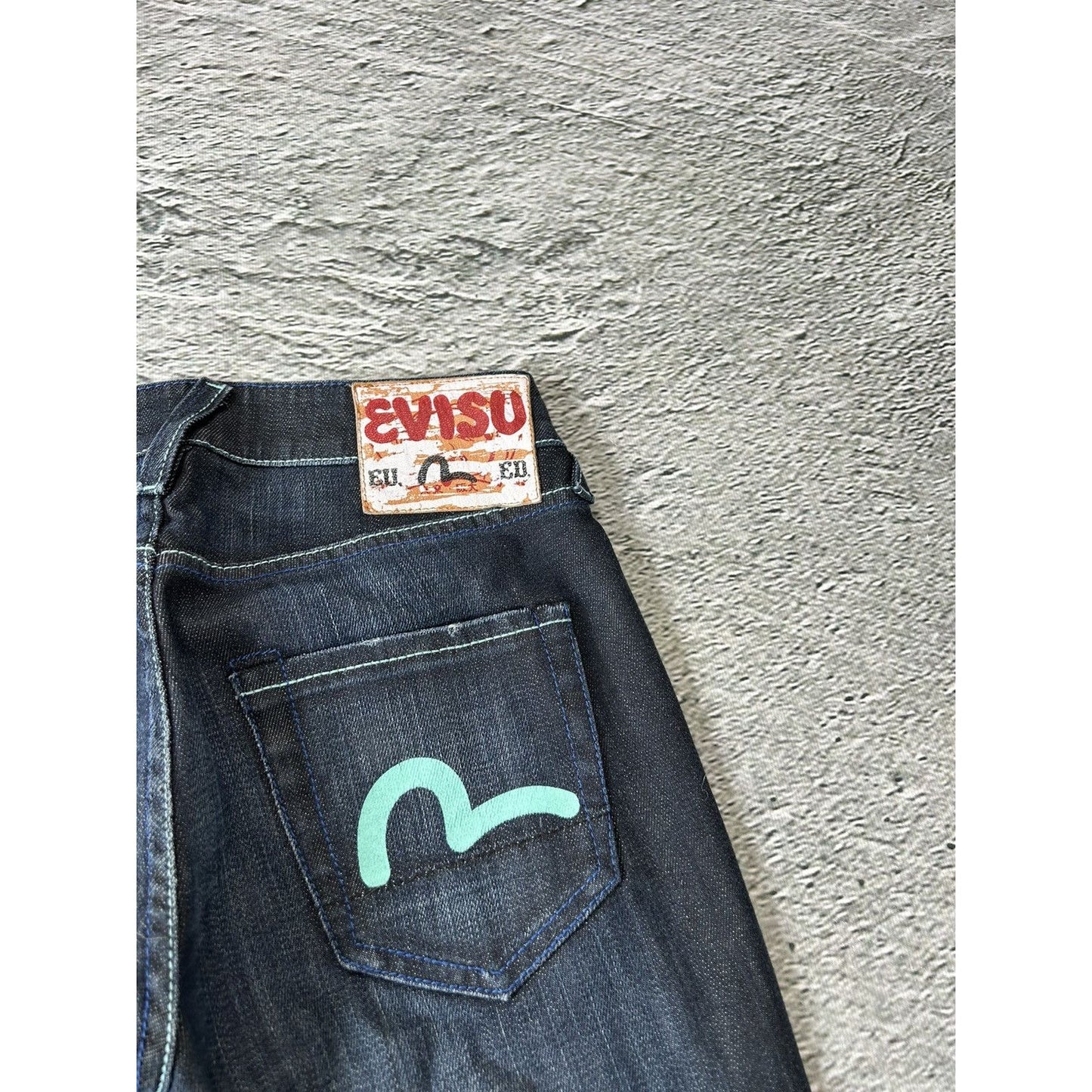 Evisu EU ED jeans vintage slim Geisha Y2K