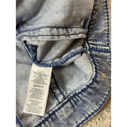 True Religion denim jacket trucker washed blue rope stitch
