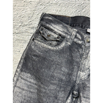 True Religion black dark grey black painted jeans Ricky