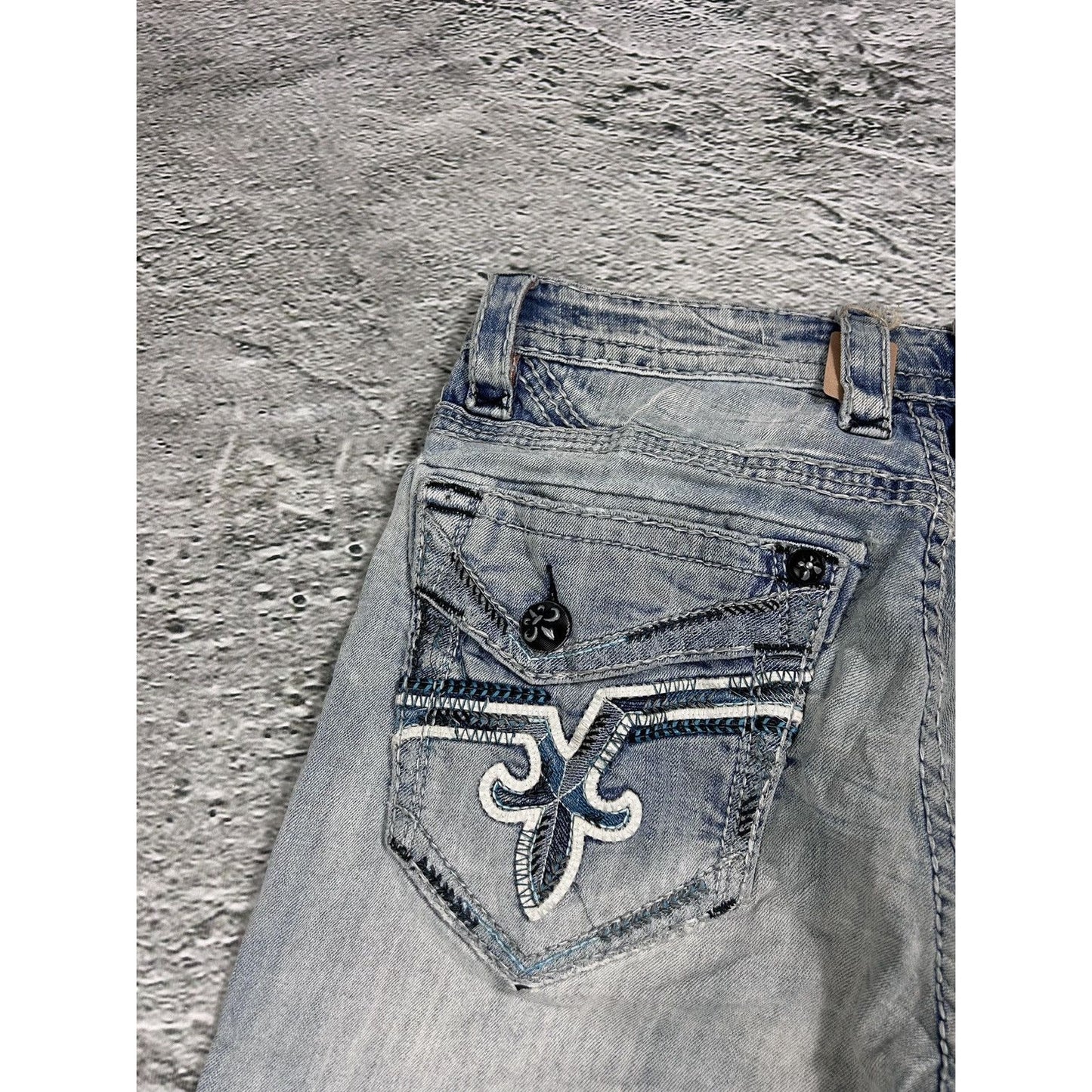 Rock Revival vintage baby blue jeans Y2K straight