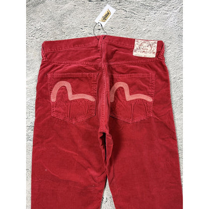 Evisu red pants jeans made in japan vintage