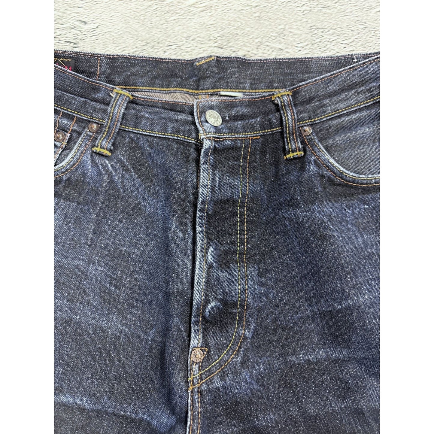 Evisu jeans daicock big logo red selvedge denim