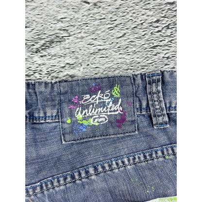 Ecko Baggy Painted hip-hop jeans denim pants Y2K