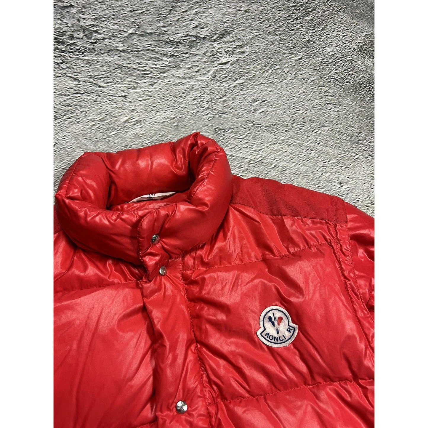 Moncler puffer jacket / vest vintage down red 2 in 1