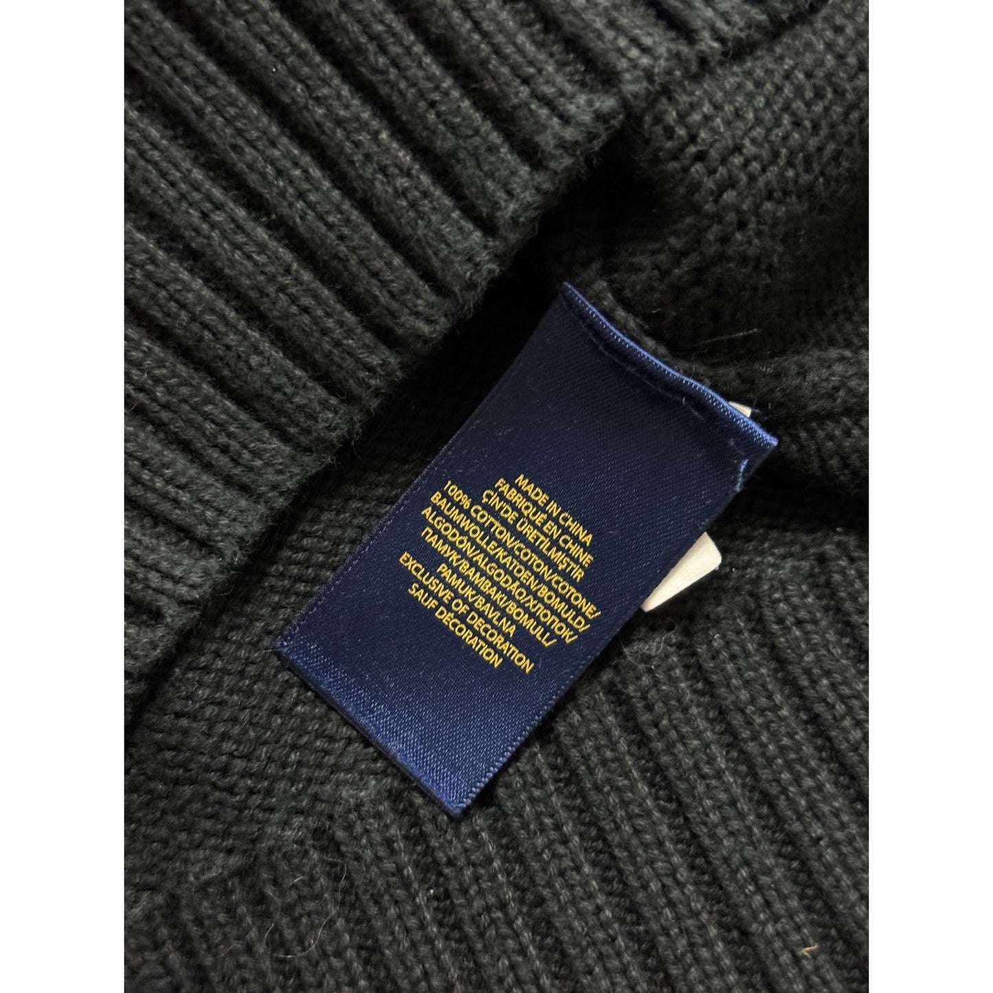 Chief Keef Polo Ralph Lauren zip sweater blue black Big Pony