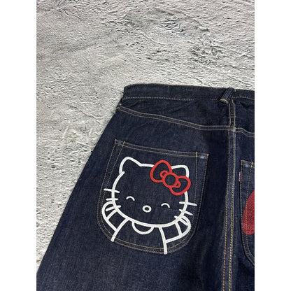 Evisu Hello Kitty jeans vintage selvedge denim Japan RARE