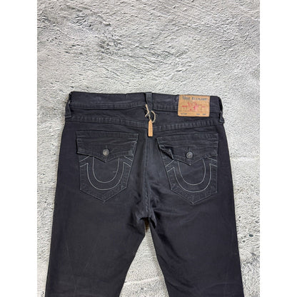 True Religion black jeans white thick stitching Y2K Rocco