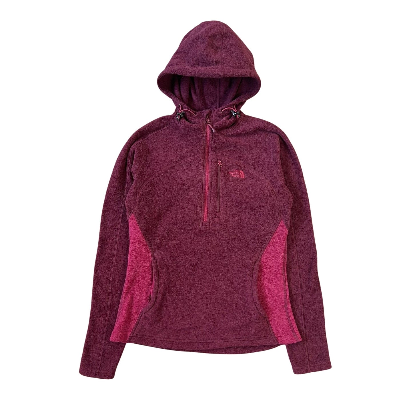 The North Face fleece hoodie vintage pink halfzip