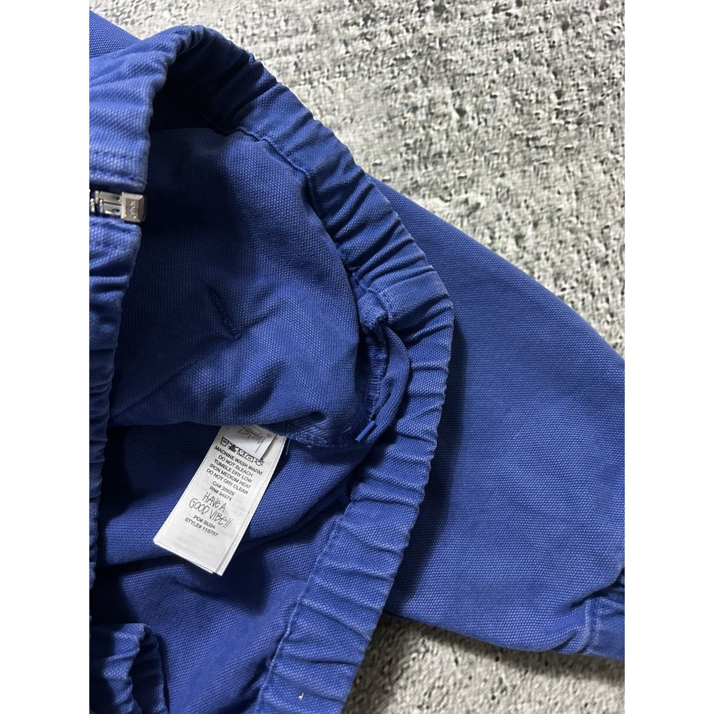 Stussy work jacket unlined canvas blue workwear active