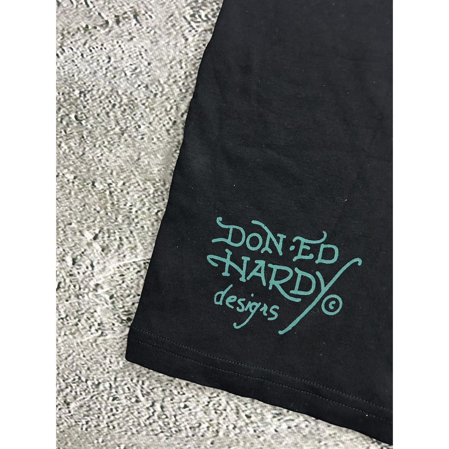 Ed Hardy Christian Audigier vintage black t-shirt Y2K