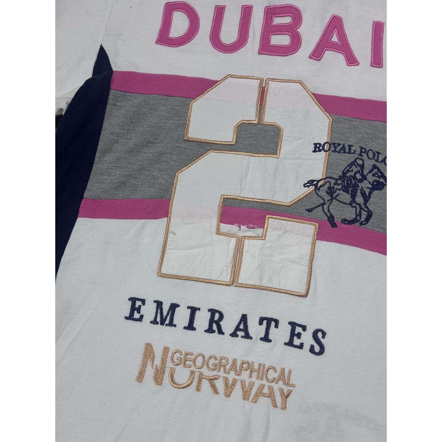 Chief Keef Polo Geografical Norway Dubai T-shirt White pink