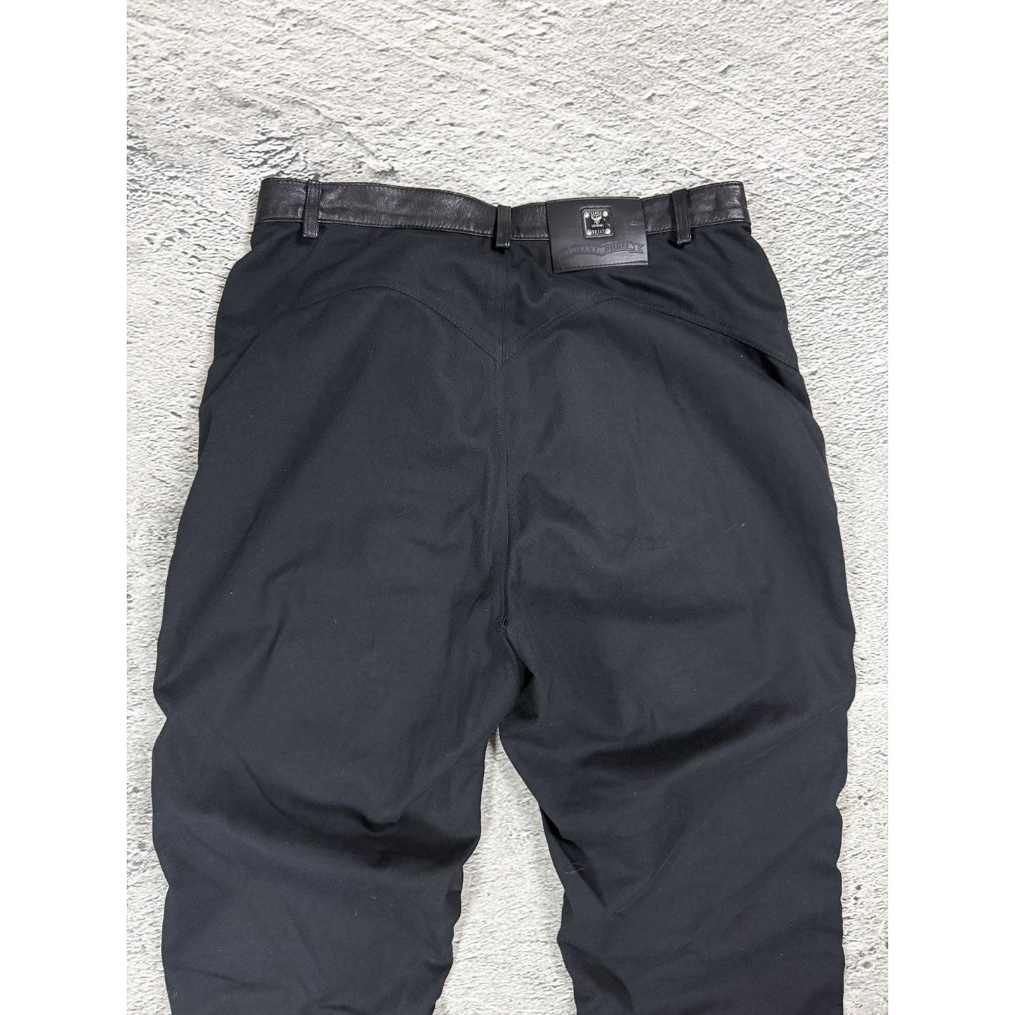 MCM Black Leather Pants Vintage