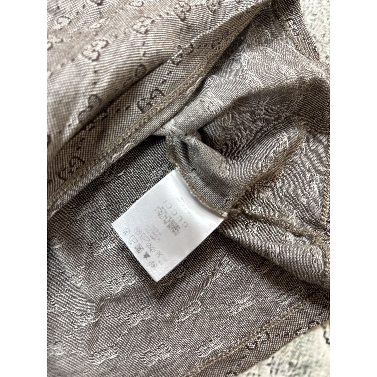 Gucci Vintage Chief Keef polo shirt GG mens grey monogram